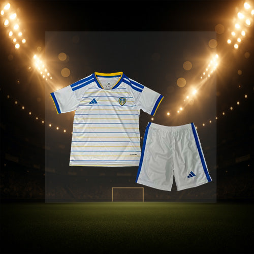 Kids' Leeds United Home Shirt & Shorts Set 26/27